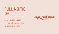 Classic Retro Wordmark Business Card Image Preview