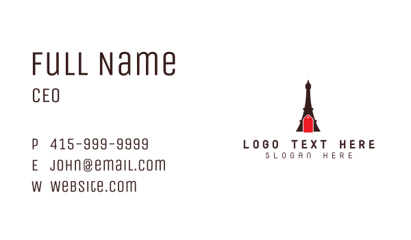 Eiffel Tower Tag Business Card Design Image Preview