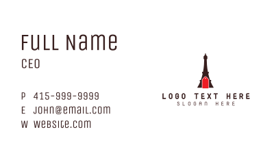 Eiffel Tower Tag Business Card Image Preview