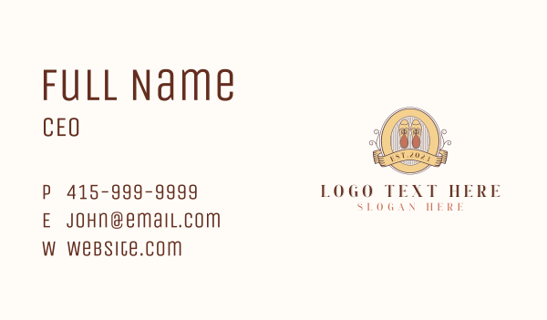 Oxfords Leather Shoes  Business Card Design Image Preview