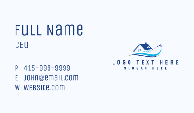 Power Wash Wave Business Card Image Preview