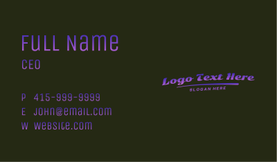 Modern Gradient Wordmark Business Card Image Preview