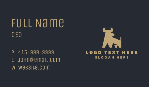 Deluxe Bull Company  Business Card Design Image Preview