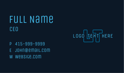 Cyber Technology Lettermark Business Card Image Preview