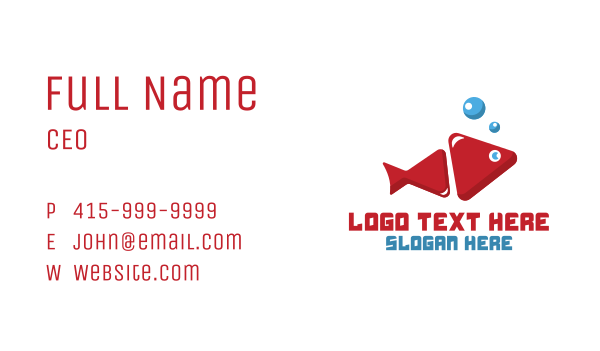 Fish Media Player Business Card Design Image Preview
