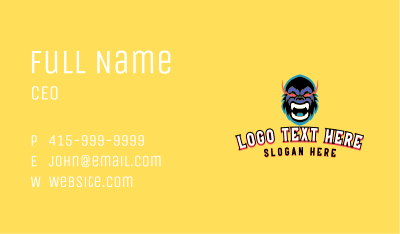 Mad Gorilla Gamer  Business Card Image Preview