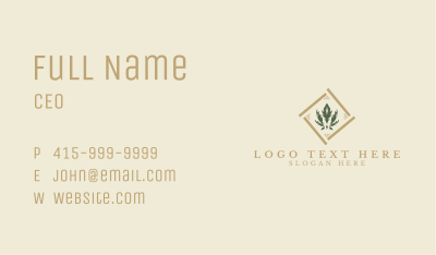 Organic Cannabis Weed Business Card Image Preview