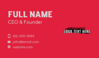 Grunge Unique Wordmark Business Card Image Preview