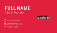 Grunge Unique Wordmark Business Card Design