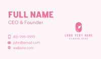 Pink Wellness Lady  Business Card Image Preview