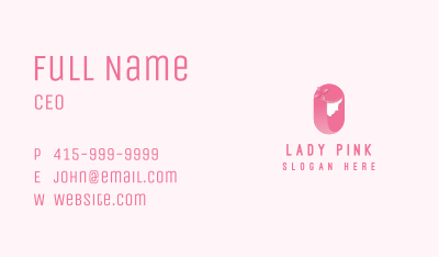 Pink Wellness Lady  Business Card Image Preview