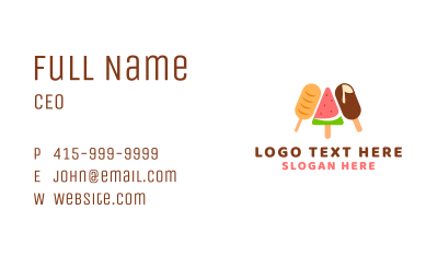 Summer Food Eatery  Business Card Image Preview