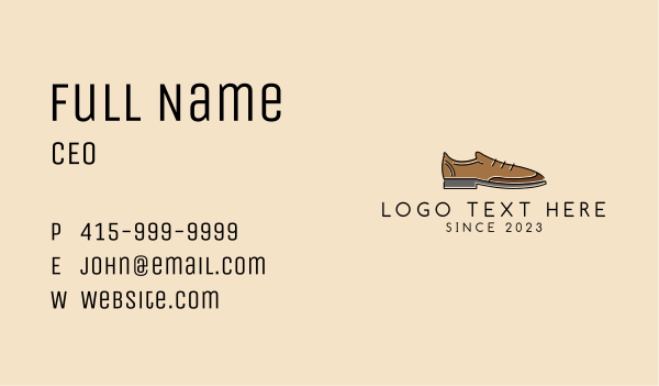 Brown Leather Shoe Business Card Design Image Preview