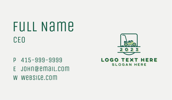 Lawn Care Mower Landscaping Business Card Design Image Preview