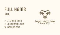 Water Buffalo Line Art Business Card Image Preview