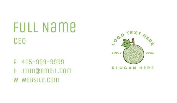 Fresh Melon Fruit Business Card Design Image Preview