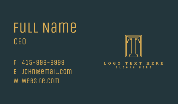 Premium Corporate Letter T Business Card Design Image Preview