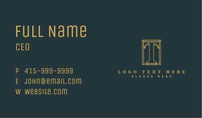 Premium Corporate Letter T Business Card Image Preview