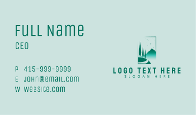 Mountain Tree Star Business Card Image Preview