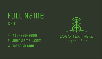 Garden Pitchfork Tool  Business Card Image Preview