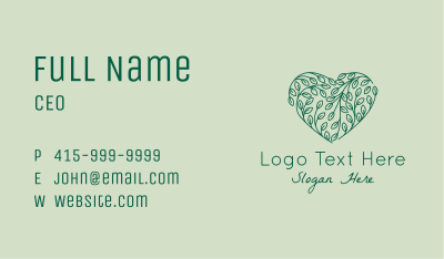 Green Heart Vine  Business Card Image Preview