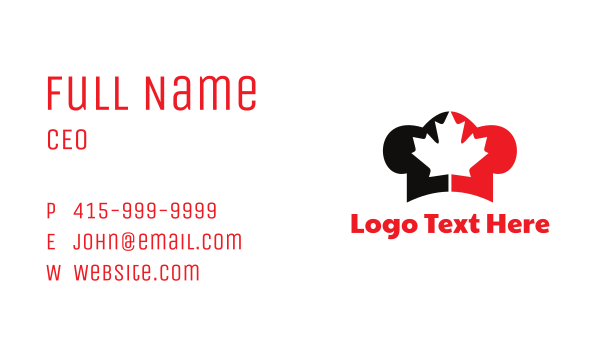 Canadian Chef Business Card Design Image Preview