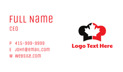 Canadian Chef Business Card Image Preview