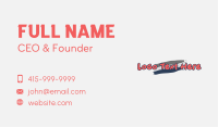 Doodle Painting Wordmark Business Card Image Preview