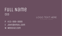 Feminine Simple Wordmark Business Card Image Preview
