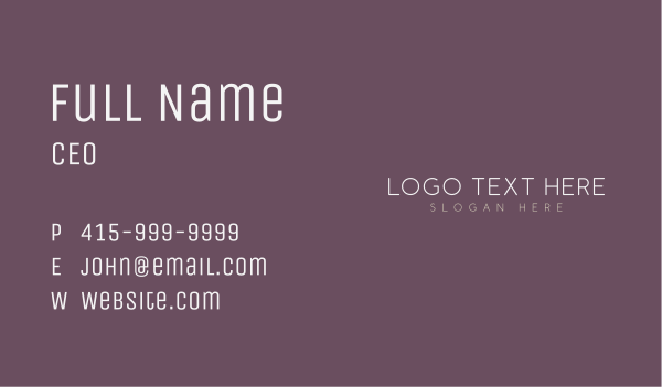 Feminine Simple Wordmark Business Card Design Image Preview