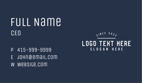 Generic Hipster Brand Business Card Design Image Preview