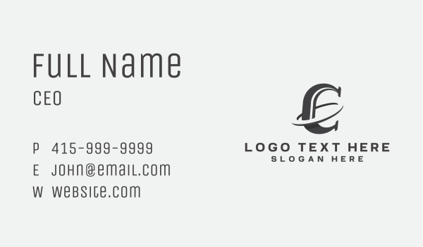 Generic Orbit Letter C Business Card Design Image Preview