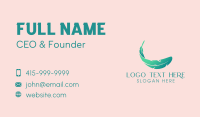 Green Feather Wellness Business Card Image Preview