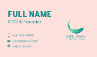 Green Feather Wellness Business Card Design