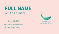 Green Feather Wellness Business Card Design