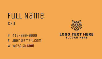 Wild Tiger Hunter Business Card Image Preview
