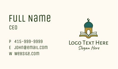 Quran Mosque Temple Business Card Image Preview