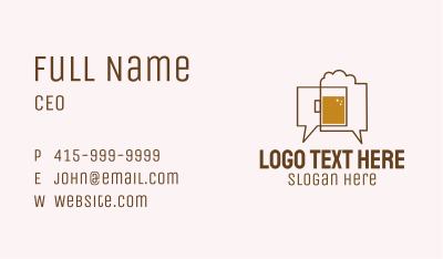 Beer Chat Bubble Business Card Image Preview