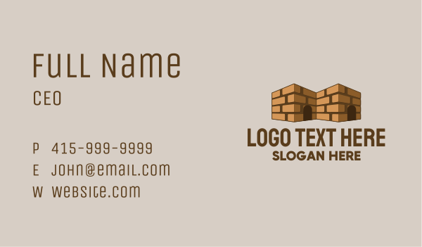 Brick House Contractor Business Card Design Image Preview