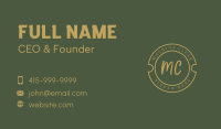 Elegant Round Letter Business Card Image Preview