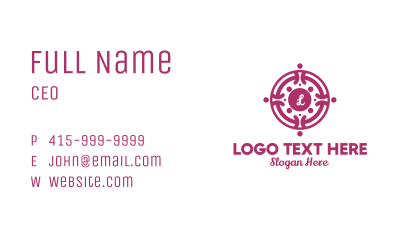 Violet Wreath Lettermark Business Card Image Preview