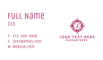 Violet Wreath Lettermark Business Card Image Preview