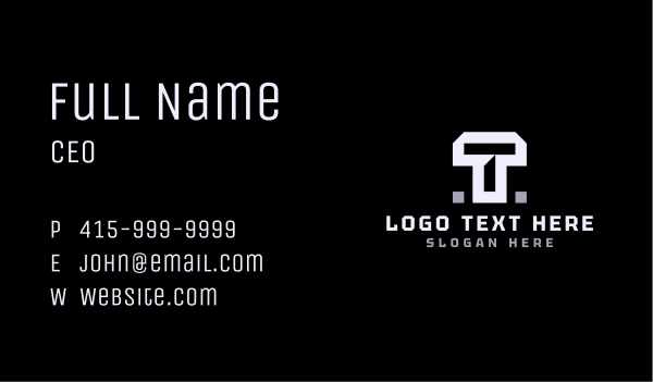Professional Company Letter T Business Card Design Image Preview
