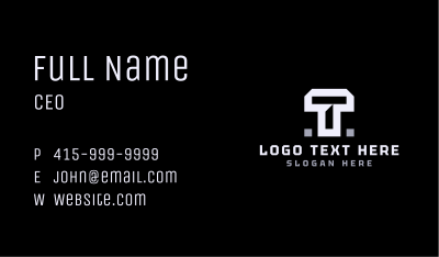 Professional Company Letter T Business Card Image Preview