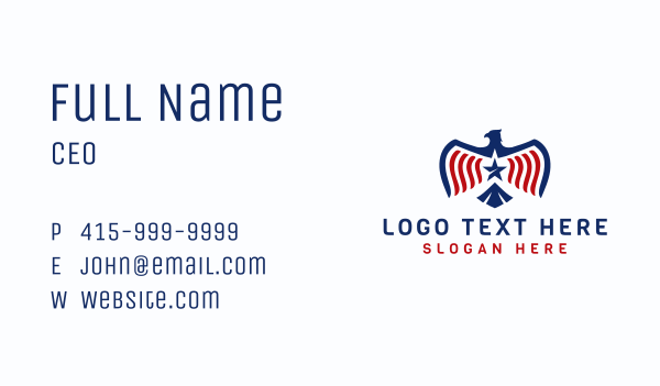 Eagle Star Defense Business Card Design Image Preview