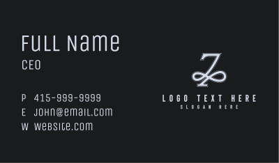 Vintage Classic Letter Z Business Card Image Preview