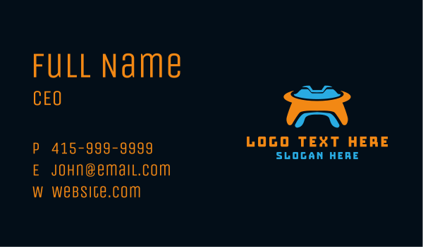 UFO Gaming Business Card Design Image Preview
