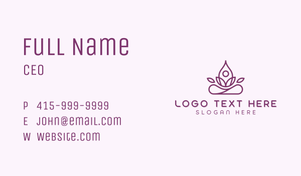 Wellness Healing Yoga Business Card Design Image Preview