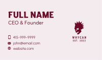 Punk Mohawk Skull Band Business Card Image Preview