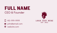 Punk Mohawk Skull Band Business Card Image Preview